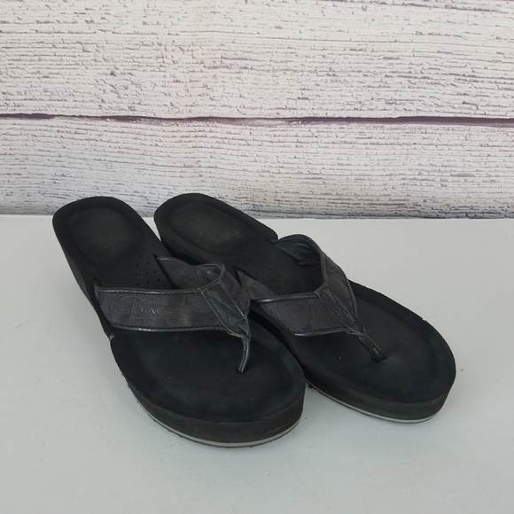coach platform flip flops
